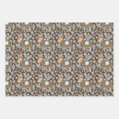 Kerstrendierfeestpatroon Inpakpapier Vel (Voorkant)