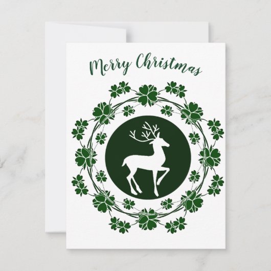 KerstrendierFloral Wreator Wenskaart (Voorkant)