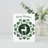 KerstrendierFloral Wreator Wenskaart (Staand voorkant)