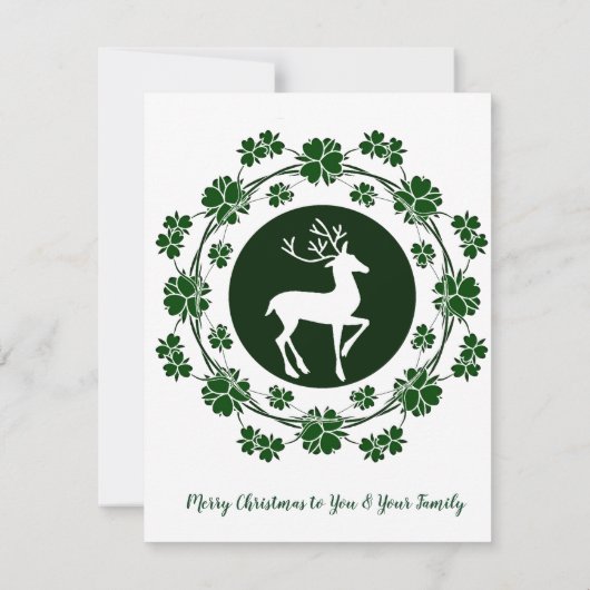 KerstrendierFloral Wreator Wenskaart (Achterkant)