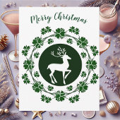 KerstrendierFloral Wreator Wenskaart