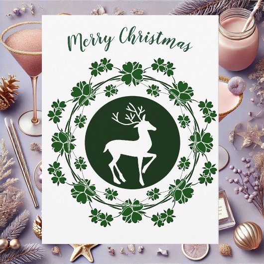 KerstrendierFloral Wreator Wenskaart