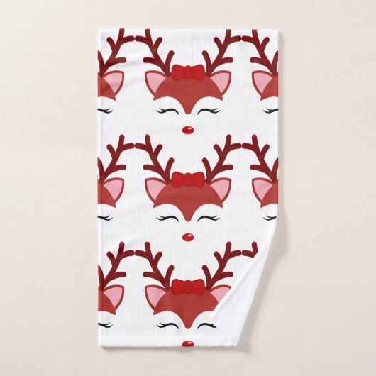 Kerstrendiergezicht Bad Handdoek (Handdoek)