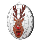 Kerstrendiergezicht Dartbord (Voorkant Rechts)