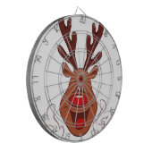 Kerstrendiergezicht Dartbord (Voorkant Links)