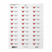 Kerstrendiergezicht Etiket (Full Sheet)