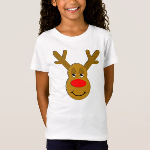 Kerstrendiergezicht T-shirt