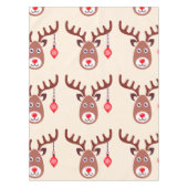 Kerstrendiergezicht Tafelkleed (Voorkant)