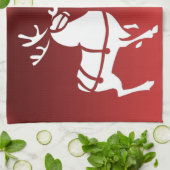 Kerstrendierhanddoeken, aangepaste vakantiehanddoe theedoek (Gevouwen)