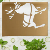 Kerstrendierhanddoeken, aangepaste vakantiehanddoe theedoek (Gevouwen)