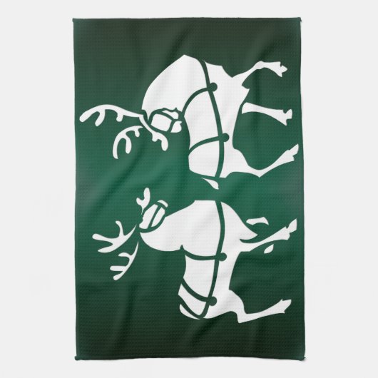 Kerstrendierhanddoeken, aangepaste vakantiehanddoe theedoek (Verticaal)