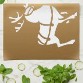 Kerstrendierhanddoeken, aangepaste vakantiehanddoe theedoek (Gevouwen)