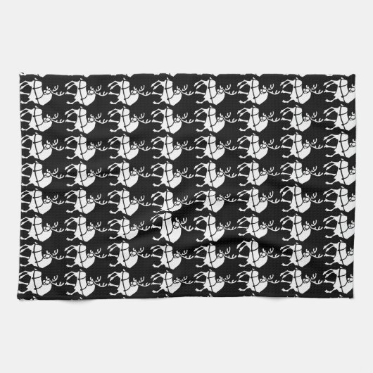 Kerstrendierhanddoeken, aangepaste vakantiehanddoe theedoek (Horizontaal)