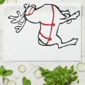 Kerstrendierhanddoeken, aangepaste vakantiehanddoe theedoek (Gevouwen)