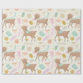  kerstrendierillustratie cadeaupapier (Vlak)