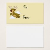 kerstrendierkaartje voor vliegen visitekaartje (Voorkant /achterkant)