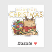 kerstrendierkat sticker (Vel)