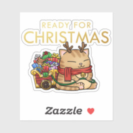 kerstrendierkat sticker