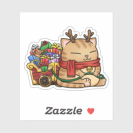 kerstrendierkat sticker