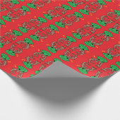 kerstrendierkikkerpapier cadeaupapier (Hoek)