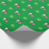 Kerstrendierkoffie en Santa Donut Cadeaupapier (Hoek)