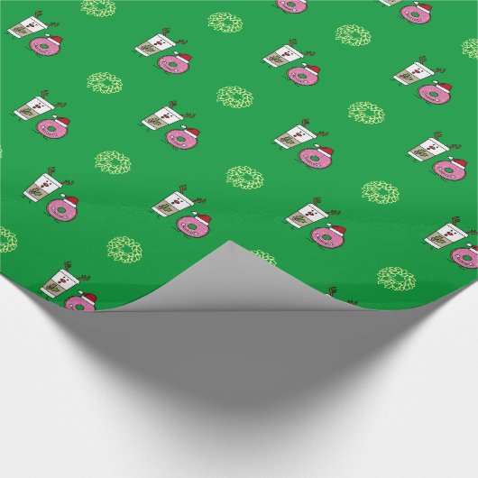 Kerstrendierkoffie en Santa Donut Cadeaupapier (Hoek)