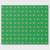 Kerstrendierkoffie en Santa Donut Cadeaupapier (Vlak)