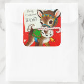  kerstrendierleraar sticker (Tas)