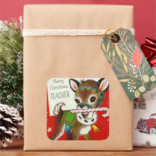  kerstrendierleraar sticker (Feestdagen)