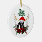 Kerstrendierlijk Kind met kruid Keramisch Ornament (Rechts)