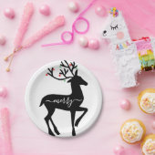 Kerstrendierlijk Papieren Bordje (Feest)