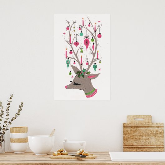 kerstrendierlijk poster (Keuken)