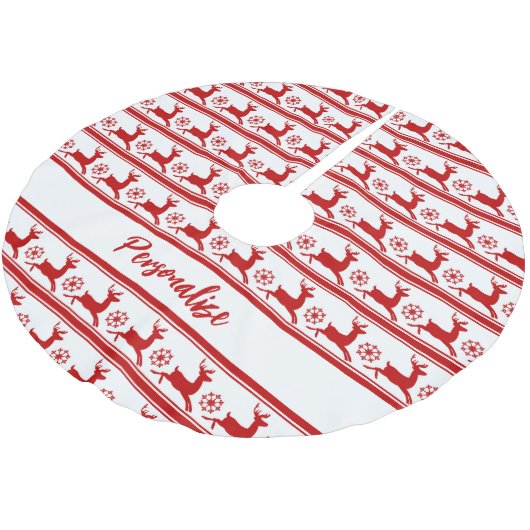 Kerstrendierlijk rood-witte sneeuwflake-feestdag b kerstboom rok (Gekanteld)