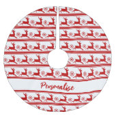 Kerstrendierlijk rood-witte sneeuwflake-feestdag b kerstboom rok (Voorkant)