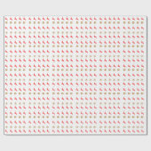 Kerstrendierlijk Snowflake rood Cadeaupapier (Vlak)