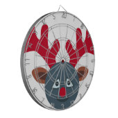 kerstrendiermaan emoji dartbord (Voorkant Links)