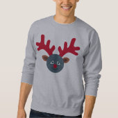 kerstrendiermaan emoji mannen sweatshirt (Voorkant)