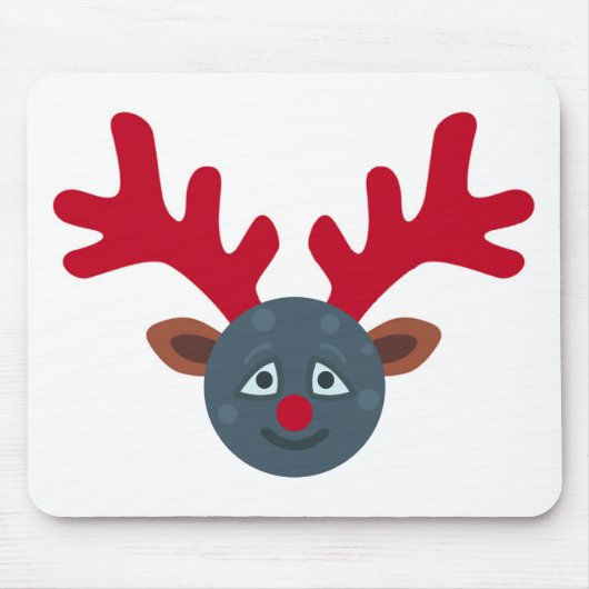 kerstrendiermaan emoji muismat (Voorkant)