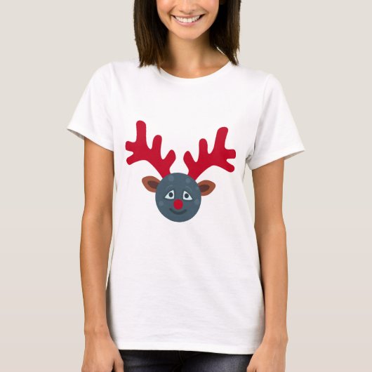 kerstrendiermaan emoji t-shirt (Voorkant)