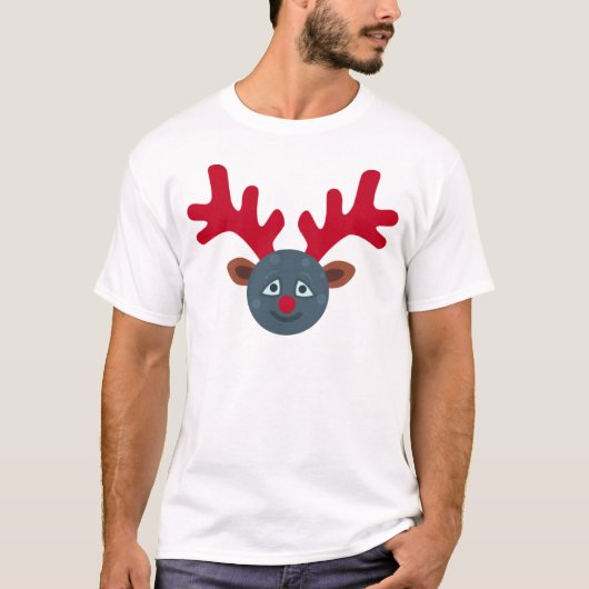 kerstrendiermaan emoji t-shirt (Voorkant)