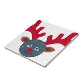kerstrendiermaan emoji tegeltje (Zijkant)