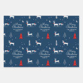 Kerstrendiernaam Inpakpapier Vel (Voorkant 3)