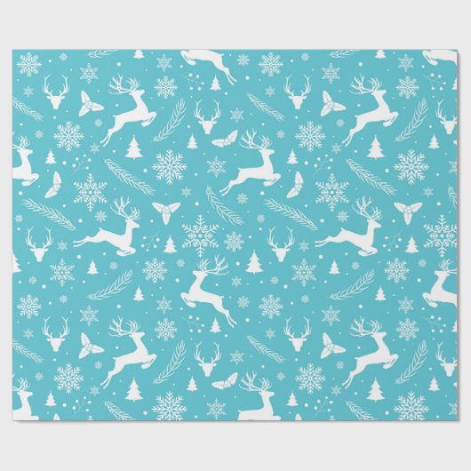 Kerstrendierpatroon Cadeaupapier (Vlak)