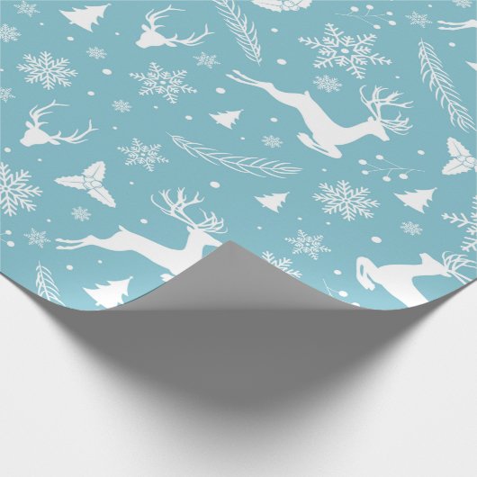 Kerstrendierpatroon Cadeaupapier (Hoek)