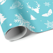 Kerstrendierpatroon Cadeaupapier (Rol Hoek)