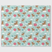 Kerstrendierpatroon Cadeaupapier (Vlak)