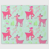 Kerstrendierpatroon Cadeaupapier (Vlak)