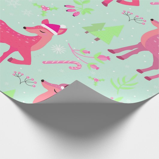 Kerstrendierpatroon Cadeaupapier (Hoek)