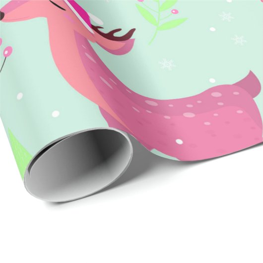 Kerstrendierpatroon Cadeaupapier (Rol Hoek)