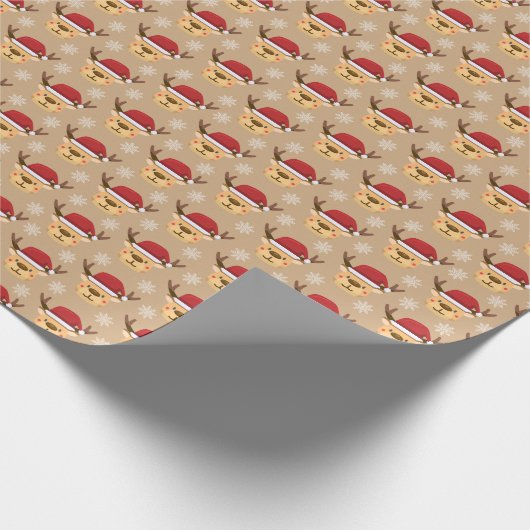 Kerstrendierpatroon Cadeaupapier (Hoek)